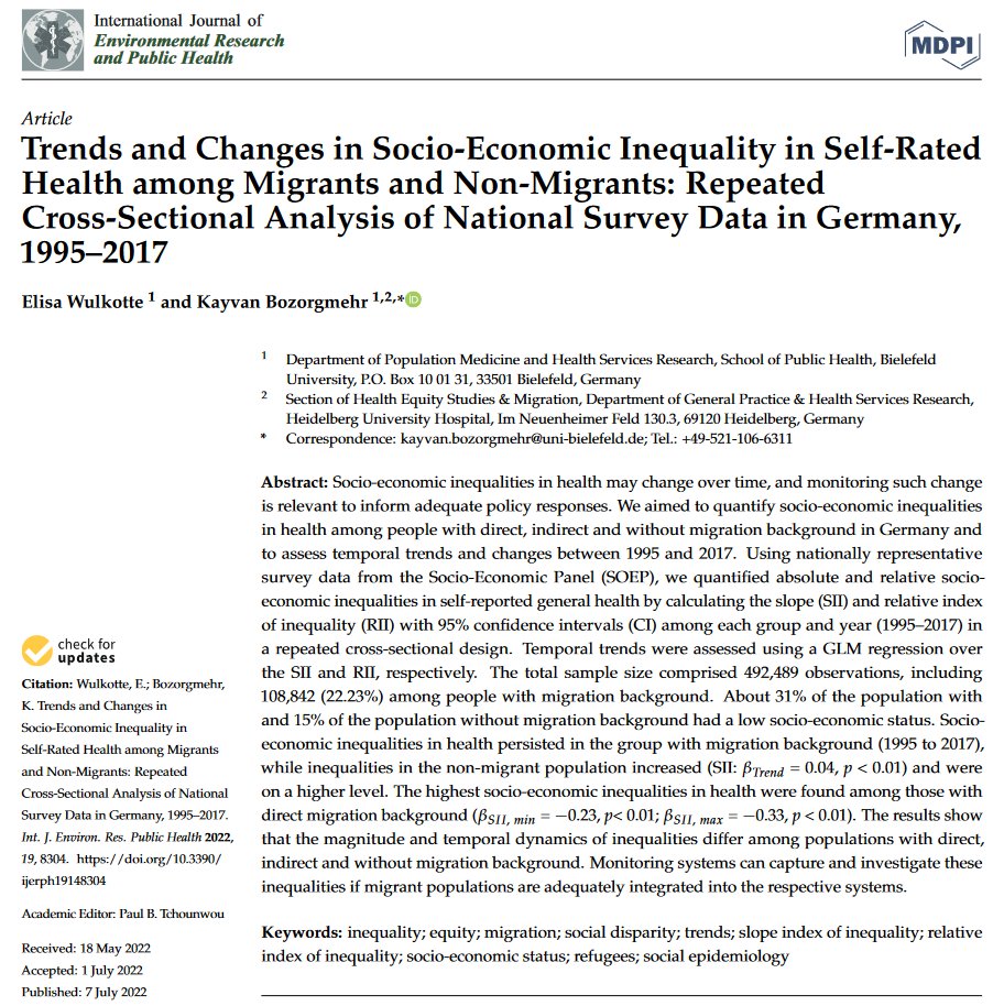 Section Health Equity Studies & Migration tweet media