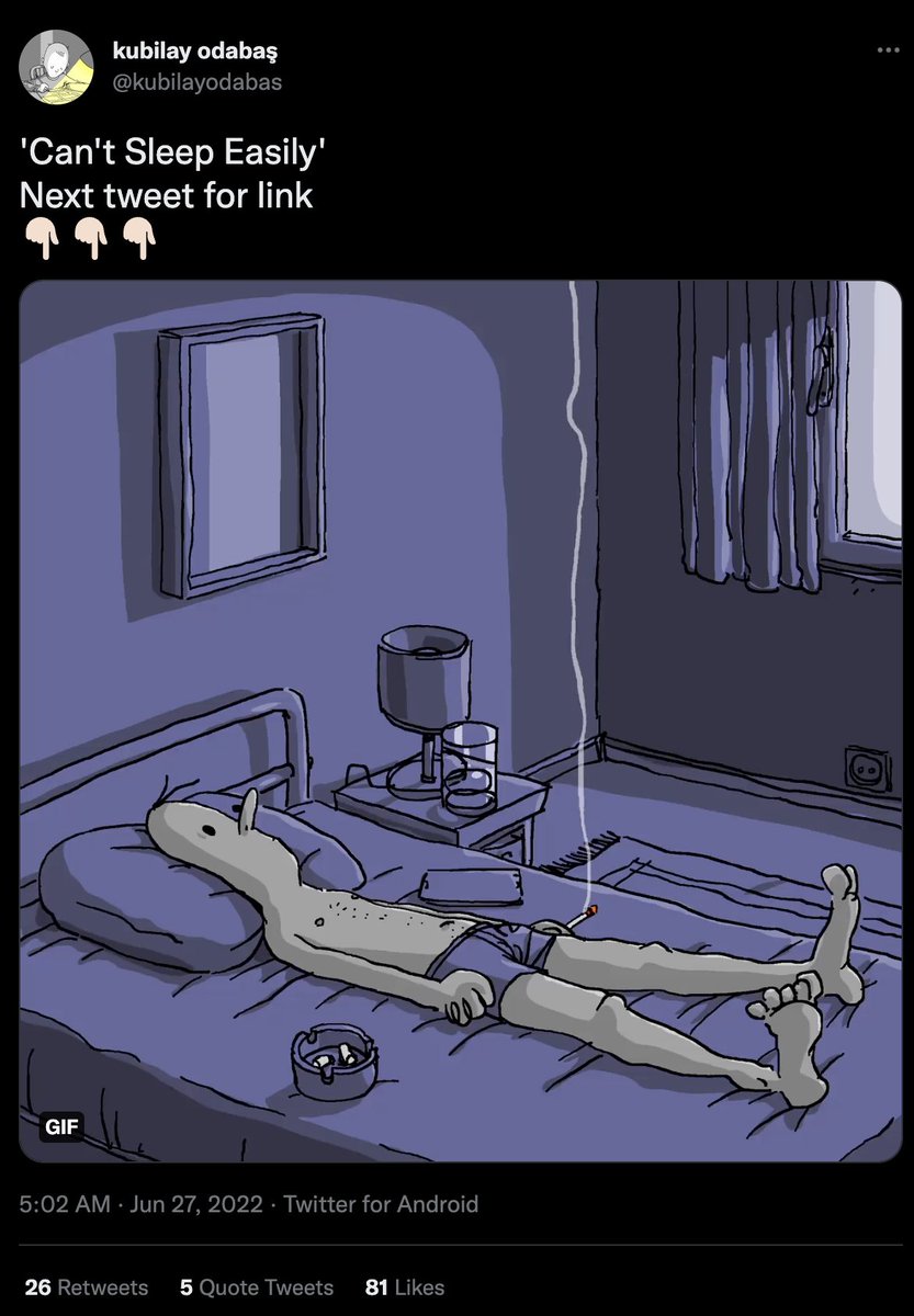AbstractNPC's tweet photo. Don't buy this collection called 'Smoker's Last Day on Earth' the artwork is stolen from @kubilayodabas. 

Please report this collection for FAKE: https://t.co/ZQ6ixF9wHy https://t.co/2WUxyTcq0O