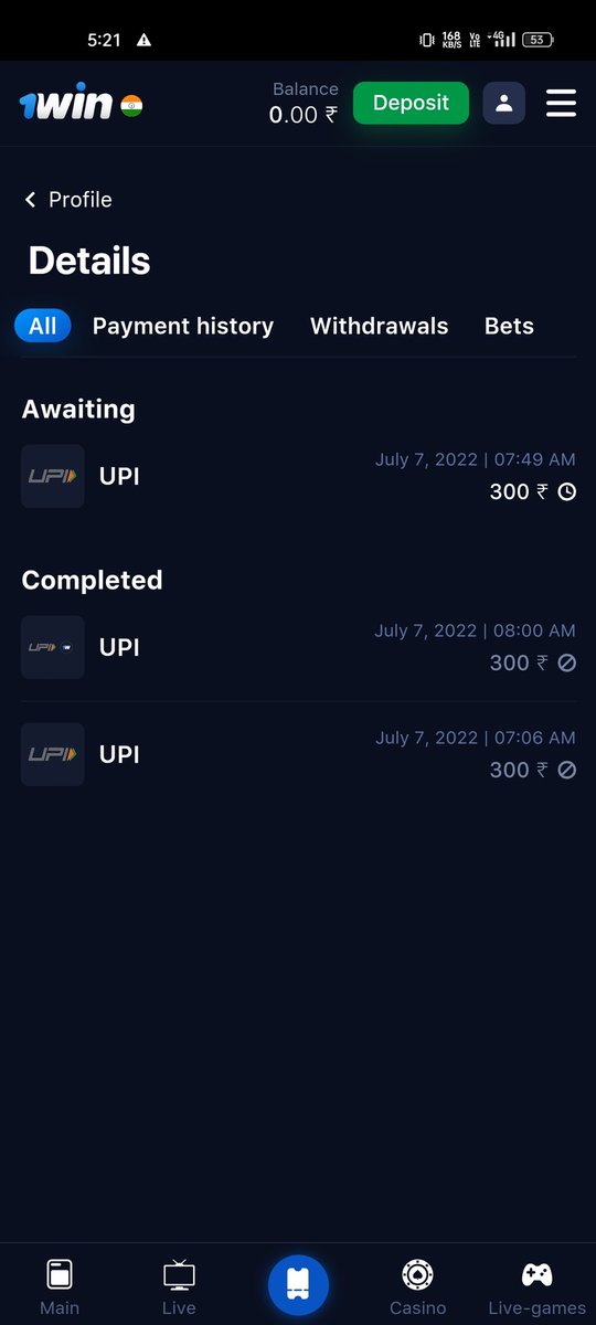 Vijay2592's tweet photo. #1win  #1wincsgo  #beting
Am made amount to deposit at 7 July amount was credited in that id but not amount come to betting account cheating in win1 https://t.co/zSv3Lm35OS