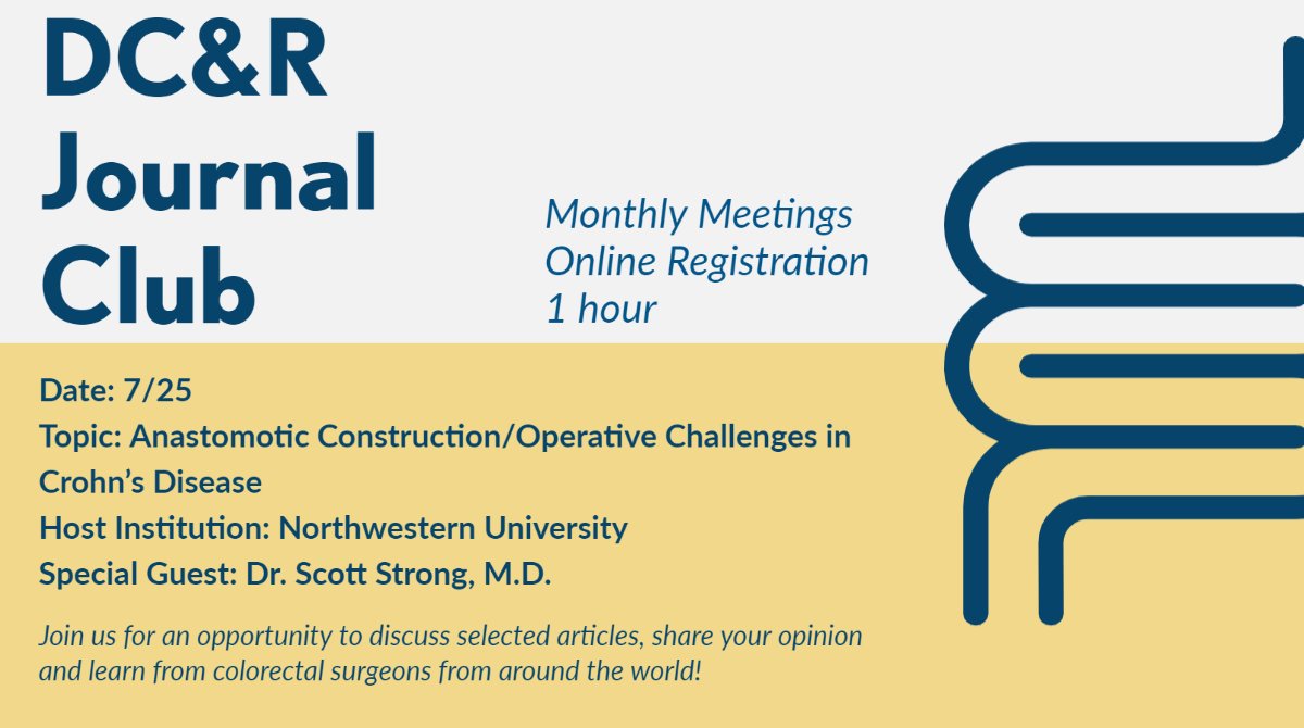 DCRjournal's tweet photo. Next #DCRJournalClub happening 7/25!

See below for details, and sign up today: https://t.co/gagHxTONfX 

Discussion article 1/2: https://t.co/LKQkNaw4lI

@DCREdInChief @SeanLangenfeld @KyleCologne @ScottRSteeleMD @DrMikeValente @debby_keller @bolshinskyv @NUFeinbergMed https://t.co/RV1PphlIE4
