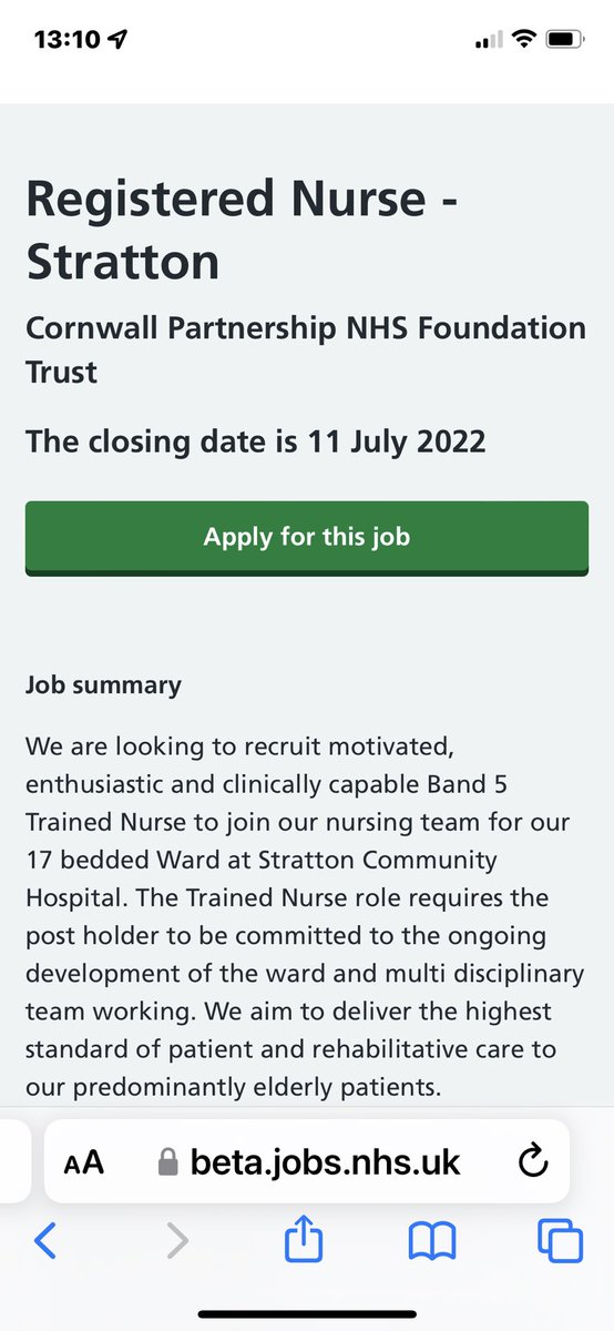StrattonCommun1's tweet photo. Are you a Registered Nurse looking for a new challenge in a beautiful County. We currently have Band 5 vacancies at Stratton Hospital. Come and be part of an amazing team. #cornwall #worklifebalance #cft @Bryonie13 @JessSpettigue @sarahjo35942013 @sarahddaniel https://t.co/5ZbfPGHzxG