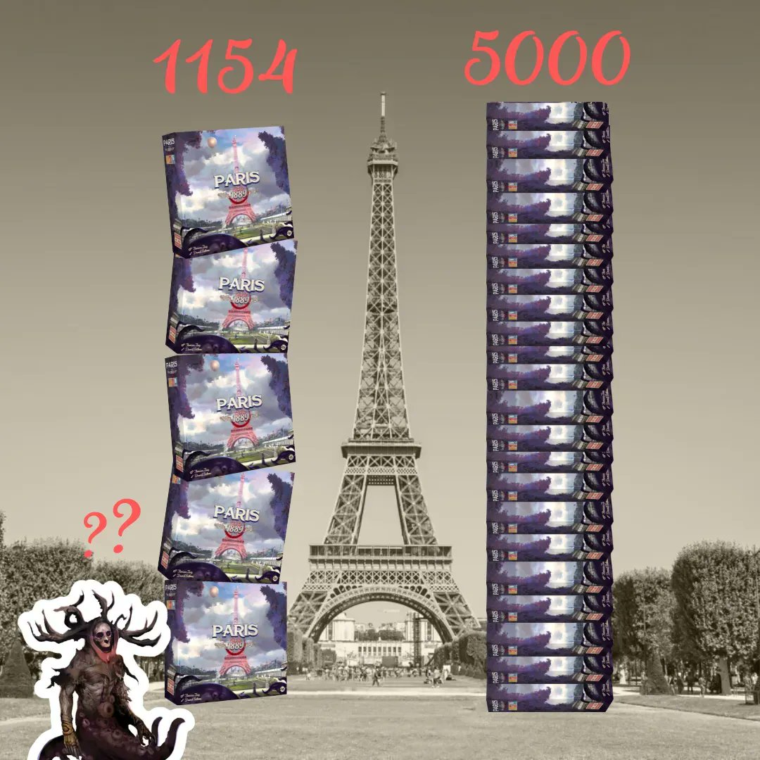 Le SWAFiez-vous ? 1154, c'est le nombre de boîtes (à la verticale) de Paris 1889 nécessaires pour faire la taille de la Tour Eiffel ! À l'horizontal, il faut 5000 boîtes pour y parvenir. Pour comparer, il en faut respectivement 6 et 27 pour faire la taille de la CM. #j2s