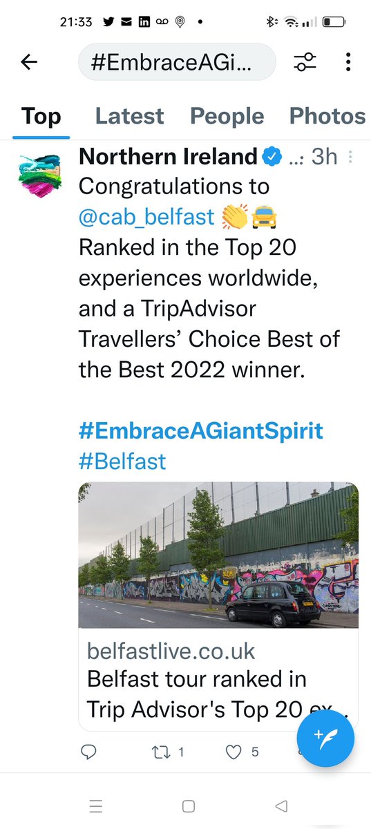 Well done team cab tours Belfast