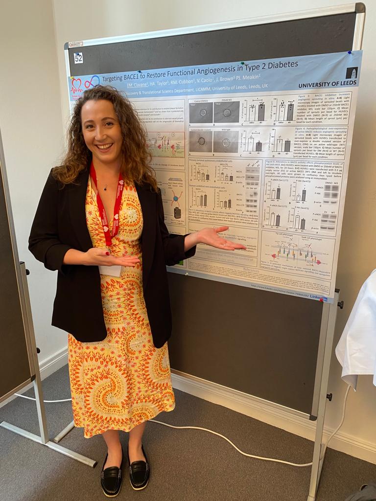 EClavane's tweet photo. Another great poster session today 👏🤯
Thank you to everyone that came to talk to me about #BACE1 in #Angiogenesis and a HUGE thank you to @couloirjunkie for his useful advice on methodologies followed by a thought-provoking discussion. 👩‍🔬 @BMVBSoc @UoL_LICAMM https://t.co/3vAuAFsTqj