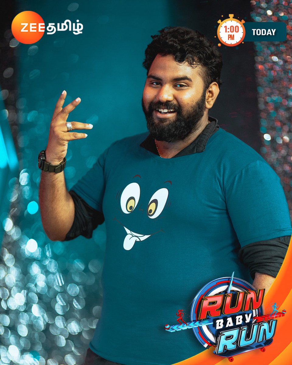 ZeeTamil's tweet photo. 😀😀😀.!
Run Baby Run | Today 1.00PM.
#RunBabyRun #Zeetamil #Ashiq #Tara #Thapa #Karthick #Rjsaru #RjAshwini https://t.co/g3Ypu3D5Yv