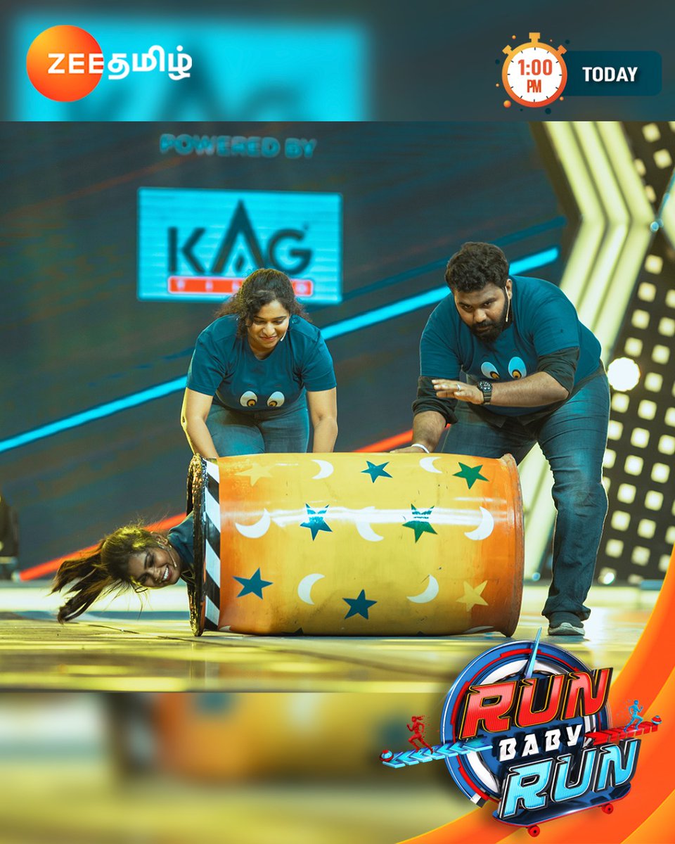 ZeeTamil's tweet photo. தட்றோம்.. தாக்குறோம்.. தூக்குறோம்..!
Run Baby Run | Today 1.00PM.
#RunBabyRun #Zeetamil #Ashiq #Tara #Thapa #Karthick #Rjsaru #RjAshwini https://t.co/4NJS9jJQQk