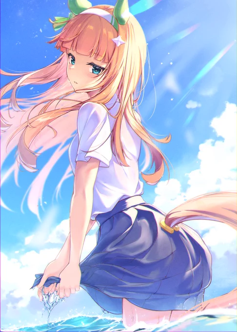夏ウマ娘のサイレンススズカを描きました
ワイシャツとスカートは特別衣装 