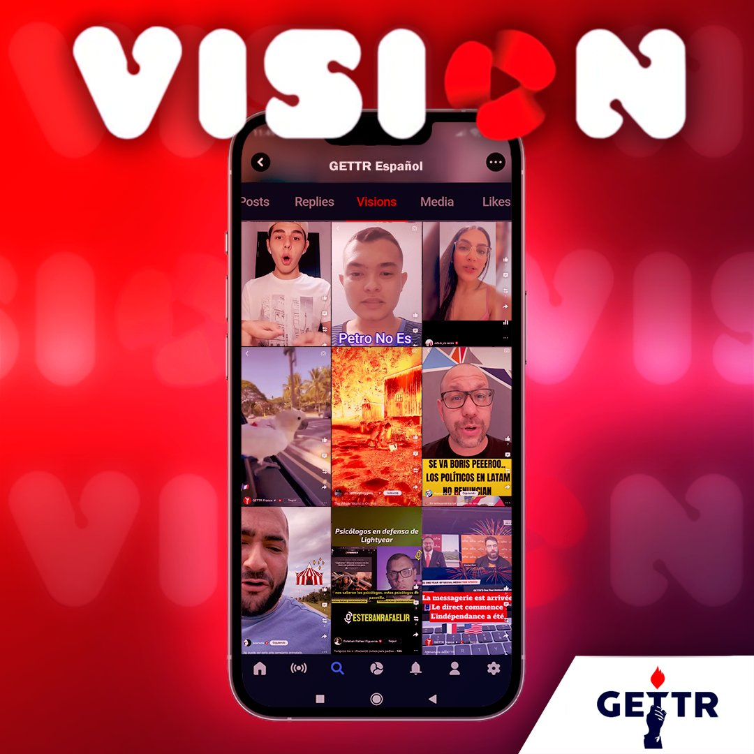 GettrEspanol's tweet photo. Hoy es Viernes con V de #VISION!
¿Quieres que tu vídeo salga en nuestro perfil?
Muy fácil, sube tu VISION en #GETTR, usa el hashtag #VV (Viernes de Vision) y etiquétanos: @gettrespanol.
¡Conviértete en un #VISIONario!
#GETTRVision
#GETTREspañol
https://t.co/upbebW4LuY https://t.co/7wdhMUQDQ5