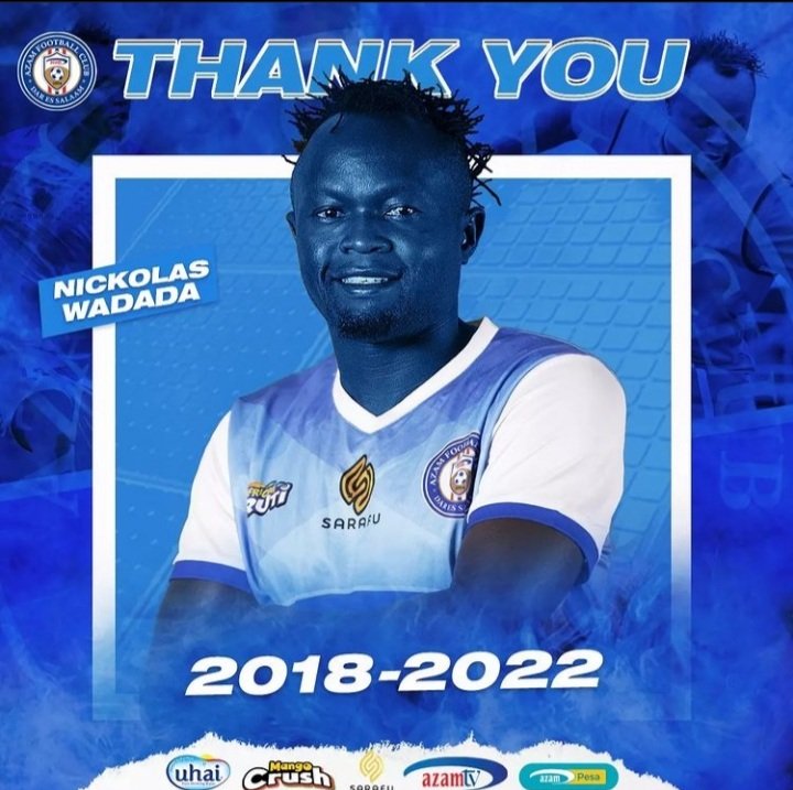 DicksonBisare's tweet photo. Beki wa Kulia wa Azam Fc Nicholus Wadada amemalizana na timu hiyo tangu amejiunga kuitumikia leo tarehe 8 July,2022. https://t.co/3nLVbgiWRx