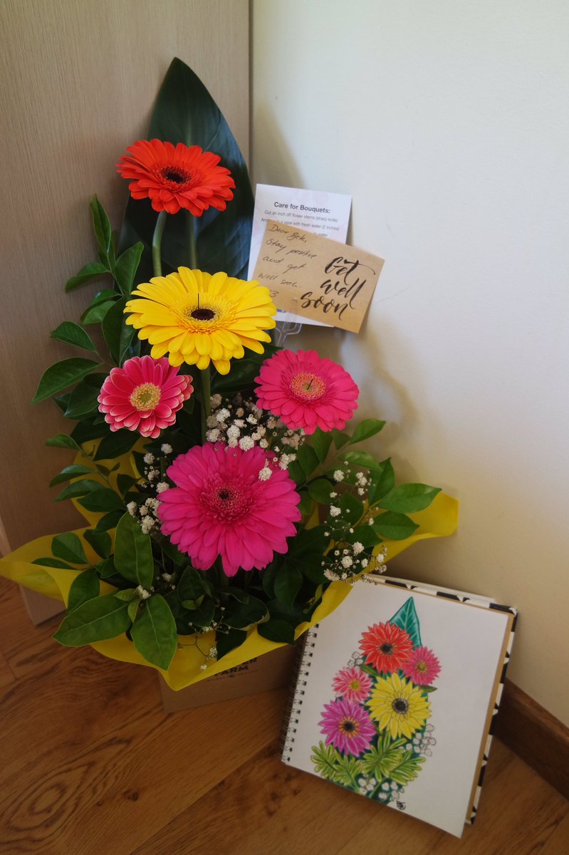 BekiTara92's tweet photo. When he surprises you with flowers while you’re in iso 😍💜 #Covid #isolife This is the most kindest thing someone has ever done for me🥺💜 so I drew them to send to him😅😂 https://t.co/ojoWyc0rNA