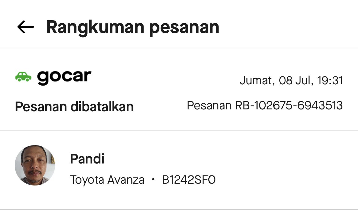 ayperdana's tweet photo. @gojekindonesia tolong yaa ditegur drivernya. saya udh nunggu lama, tau2 main cancel. gara2 dia saya jd telat k kerjaan! https://t.co/F8fJPwmjdl
