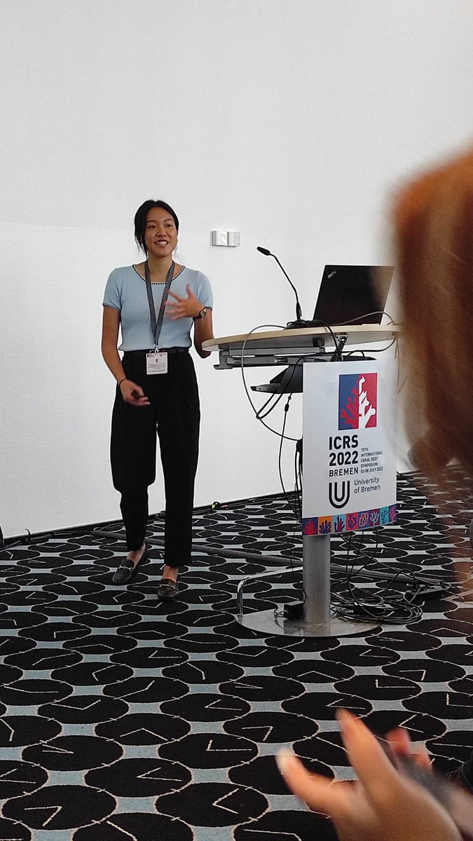 stable_isodope's tweet photo. The #BakerLab grad students had a busy week - Best poster goes to @ocean_roisin & @emilychei comes in second for best presentation!! It’s been a fantastic week of meeting people, sharing our science & getting inspired 🪸 now time for a long nap … #ICRS2022 https://t.co/6Giq6ZtGts