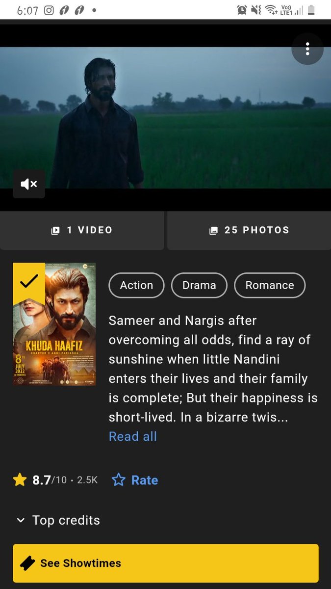 Meet_Unfiltered's tweet photo. #KhudaHaafiz2 PUBLIC REVIEWS ON @IMDb 
8.7 ⭐ ratings 
I haven't rated because I haven't watched the movie yet, #Jammwalions go and share your ratings if you have watched.
HERO OF MASSES AND CLASSES @VidyutJammwal recieved thumbs up for his performance in #KhudaHaafizChapter2 https://t.co/CxMCBT3MHO
