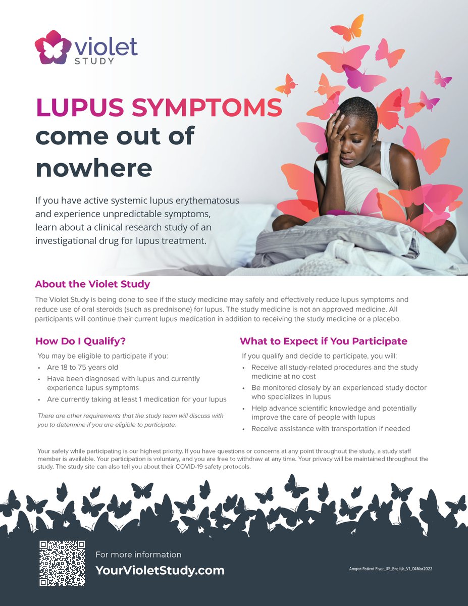 iParticipate360's tweet photo. In the Fort Lauderdale area? Have active Lupus SLE? Check this out!  

Scan the QR code or click on this link: https://t.co/TIvd3ipCzM 

Plantation more convenient? Try this link: https://t.co/Syx9bfMg1s https://t.co/ic5q3VHhDF