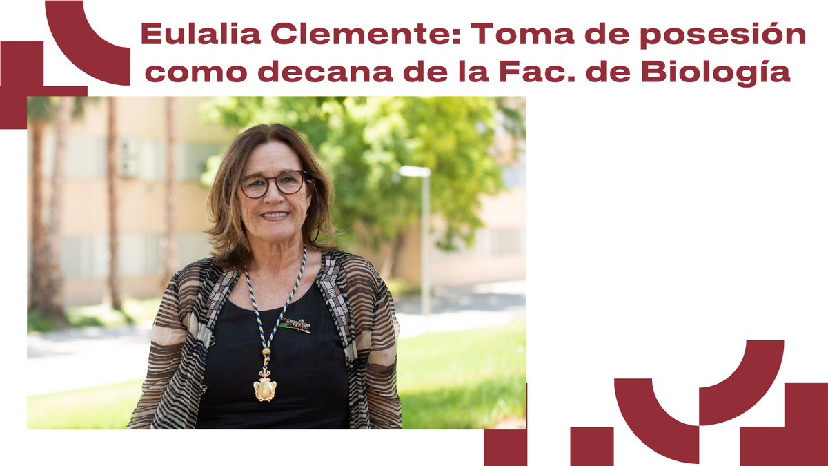 UMU's tweet photo. #ConstruyendoUMU ♦️ La profesora @Eulaliaclemente ha tomado posesión esta mañana como decana de @biologiaum El acto ha estado presidido por el rector, @JoseLujanRector ¡Muchos éxitos en tu mandato, compañera! ➡️ https://t.co/TzFmq7rCCu https://t.co/lmEs79Ujs8