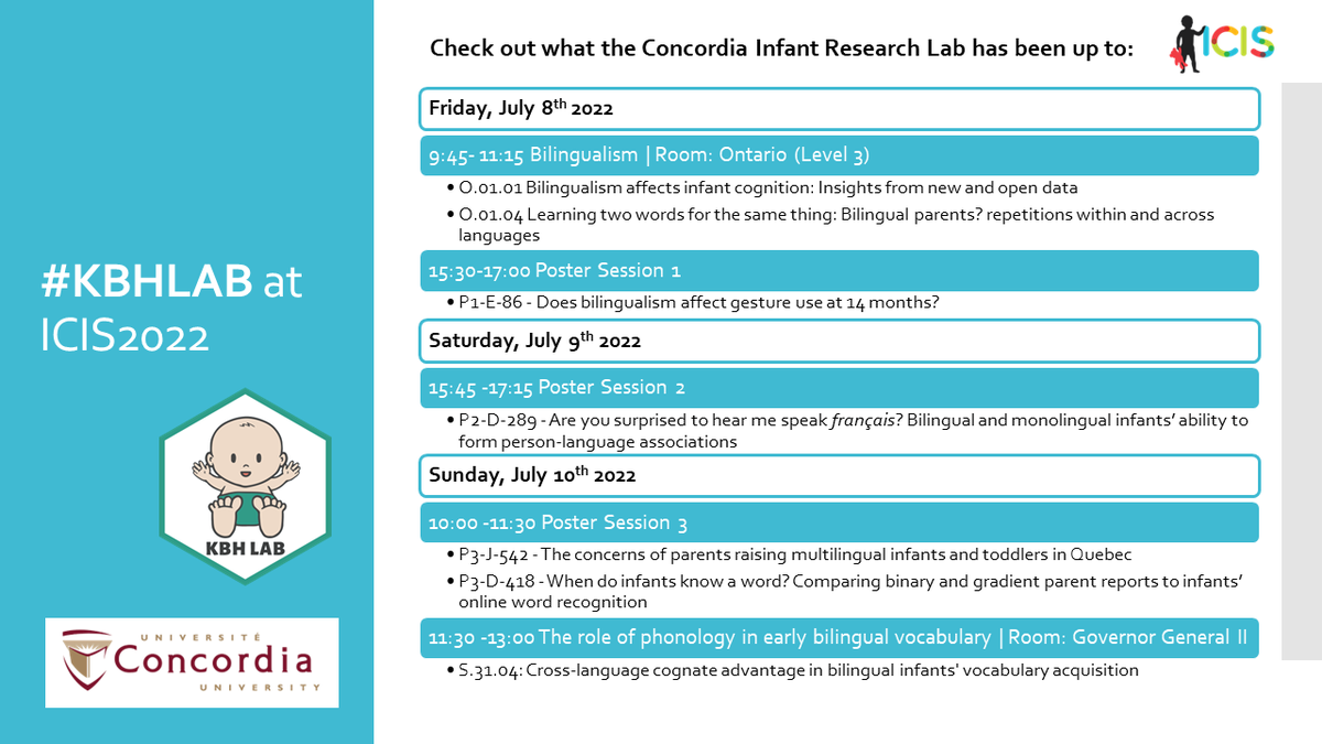 At #ICIS2022 and interested in bilingualism? Check out some of the presentations from the #kbhlab !