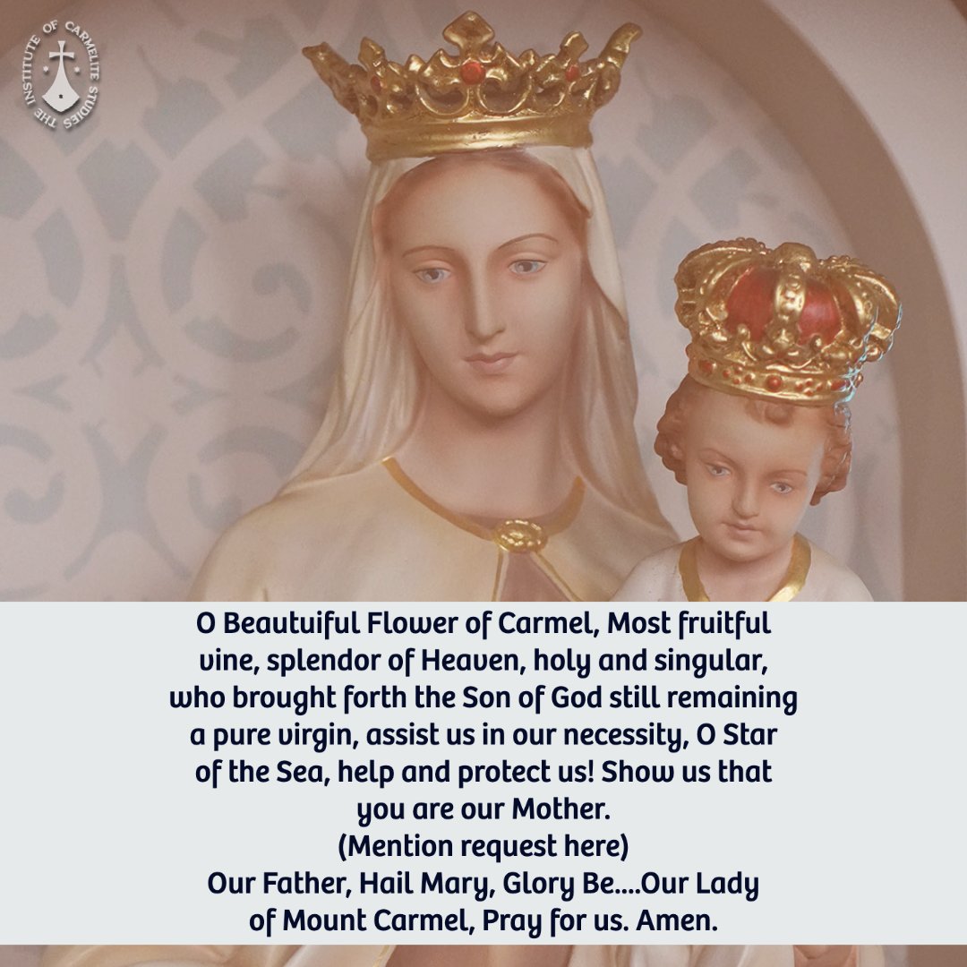 Day 2 - Today we pray for the members of the Washington Province of Discalced Carmelites;  for all the friars, nuns and secular members.