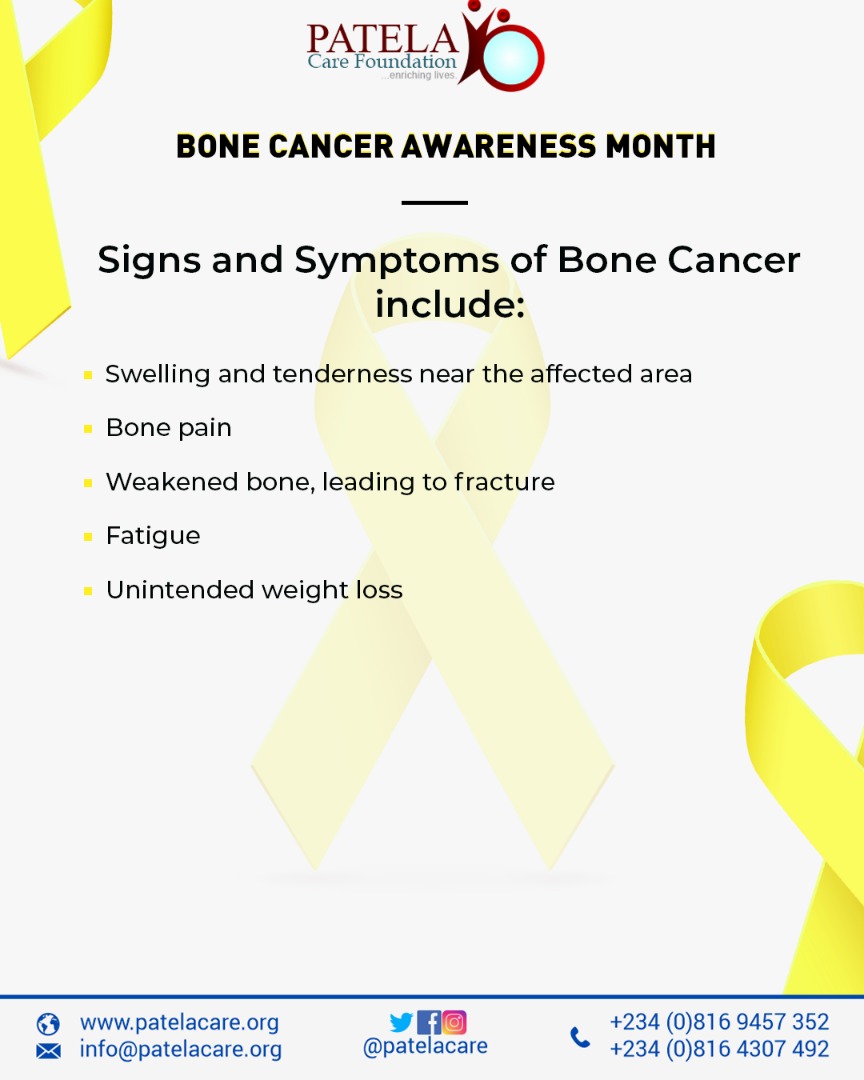 patelacare's tweet photo. #BoneAndSarcomaCancerAwarenessMonth
#KnowTheWarningSigns
#EarlyDetectionSavesLives
#AccurateDiagnosisPromptEffectiveTreatmentSavesLives
#PatelaCareFoundationEnrichingLives https://t.co/P3sozGYomd