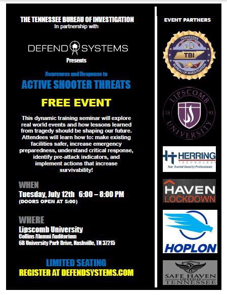 A free community event next week is designed to provide you more info on awareness and response to active shooter threats. 

A Q&amp;A panel follows the training seminar. 

More info about the event, and a link to reserve your seat, below 👇