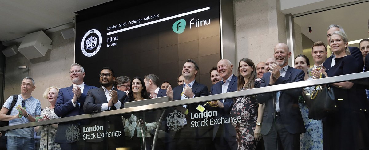 LSEplc's tweet photo. The @LSEplc welcomes an innovative fintech group, Fiinu PLC to #AIM. Fiinu is the parent company of Fiinu Bank, which is developing its Plugin Overdraft platform designed to improve financial Inclusion. Read the welcome story:  https://t.co/pSLiD9K6eR #capitalmarkets https://t.co/jzrPb5KTft
