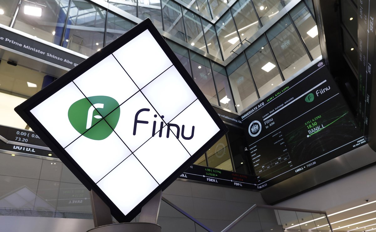 LSEplc's tweet photo. The @LSEplc welcomes an innovative fintech group, Fiinu PLC to #AIM. Fiinu is the parent company of Fiinu Bank, which is developing its Plugin Overdraft platform designed to improve financial Inclusion. Read the welcome story:  https://t.co/pSLiD9K6eR #capitalmarkets https://t.co/jzrPb5KTft