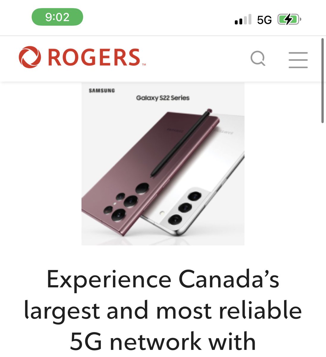 The current homepage on rogers.com   Oh the irony…. #rogersoutage #rogersdown #rogerrogervectorvictor