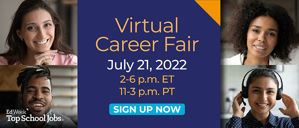 Join the EdWeek Top School Jobs #VirtualCareerFair on 7/21, which will feature various districts and organizations including @CCSL_SABIS and <a href="/ElevateK12/">Elevate K-12</a>.  

To register: edwk.it/3QCAjEd
