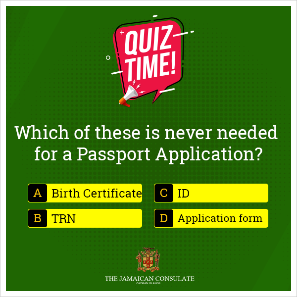 Jamaicaconsular's tweet photo. Tell us your answer in the comments below!
#thejamaicanconsulate #wejaminate #jamaica #caymanislands #jamaicanpassport https://t.co/m3MSjj0RgN