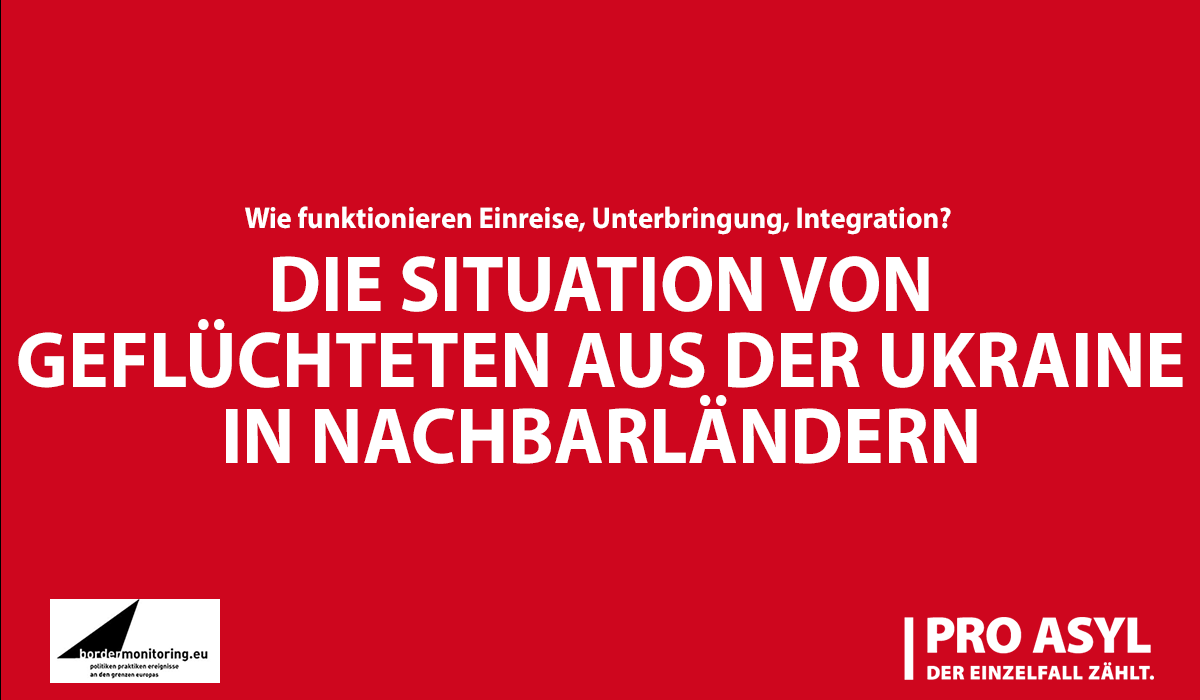 Gemeinsam mit <a href="/bm0eu/">bordermonitoring.eu</a> haben wir ein Monitoring-Projekt zur Situation von Geflüchteten aus der #Ukraine in den Nachbarländern Polen, Slowakei, Ungarn, Rumänien &amp; Moldau gestartet. Unsere Recherchen veröffentlichen wir fortlaufend auf diesem Blog:
 ukraine.bordermonitoring.eu