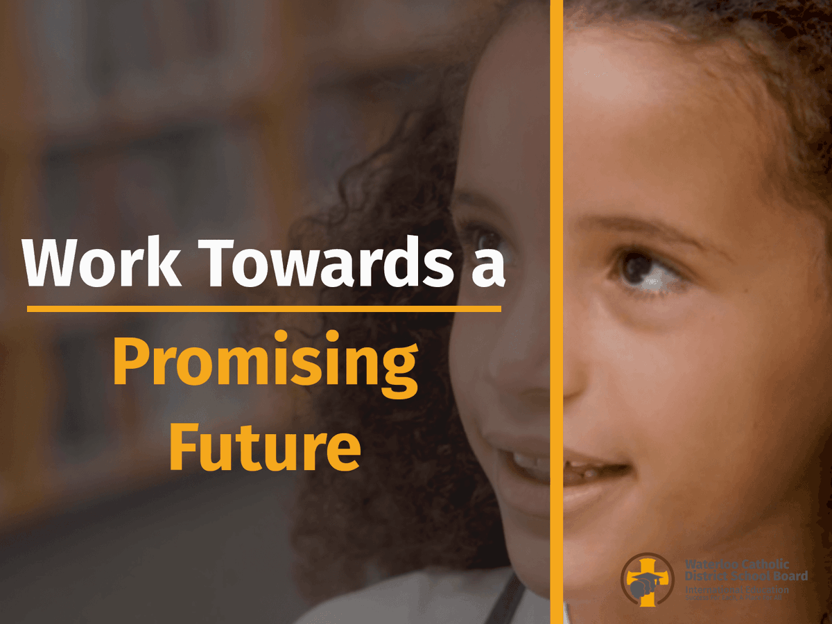 A promising future awaits you 🎓.

At #WCDSB, you have the tools and resources needed to work towards it. 

To learn how we can help you do so, click here: hubs.li/Q01g6LrT0 

#Internationalstudents