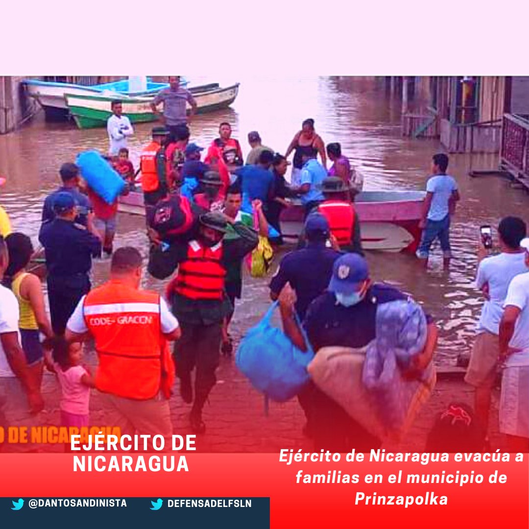 DantoSandinista's tweet photo. Ejército de #Nicaragua evacúa a familias del municipio de Prinzapolka
#4319FuerzaDeVictorias https://t.co/erw7MbOeP3