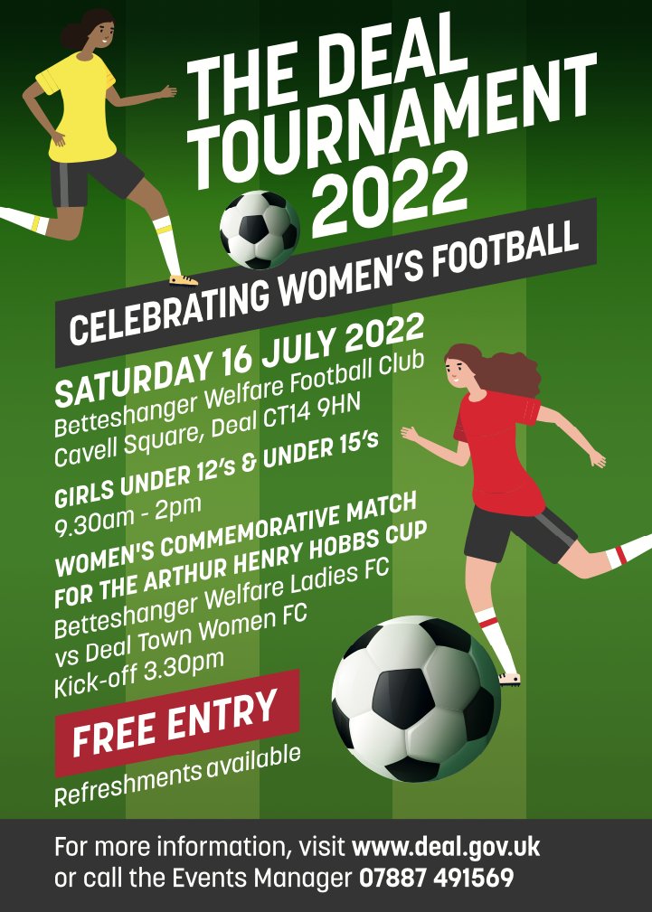 When Deal Town Council approached us to design these A2 posters and large format banners to promote their 16/7 tournament celebrating women's football, we were delighted to help.⚽️

#graphicdesign #printdesign #posterdesign  #eventadvertising #creativeagency #dealtown #dealkent