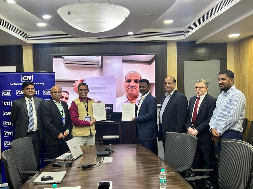 CEO MIDC (@midc_ceo) on Twitter photo .<a href="/midc_india/">MIDC India</a> & <a href="/AURICCity/">Auric</a> today signed an MoU with <a href="/FollowCII/">Confederation of Indian Industry</a> to set up a skill centre in Auric.This will be jointly developed in consultation with <a href="/FollowCII/">Confederation of Indian Industry</a>, Industry Leaders and MSMEs from Marathwada region to ensure availability of highly skilled labour for new age industries .<a href="/midc_india/">MIDC India</a> & <a href="/AURICCity/">Auric</a> today signed an MoU with <a href="/FollowCII/">Confederation of Indian Industry</a> to set up a skill centre in Auric.This will be jointly developed in consultation with <a href="/FollowCII/">Confederation of Indian Industry</a>, Industry Leaders and MSMEs from Marathwada region to ensure availability of highly skilled labour for new age industries