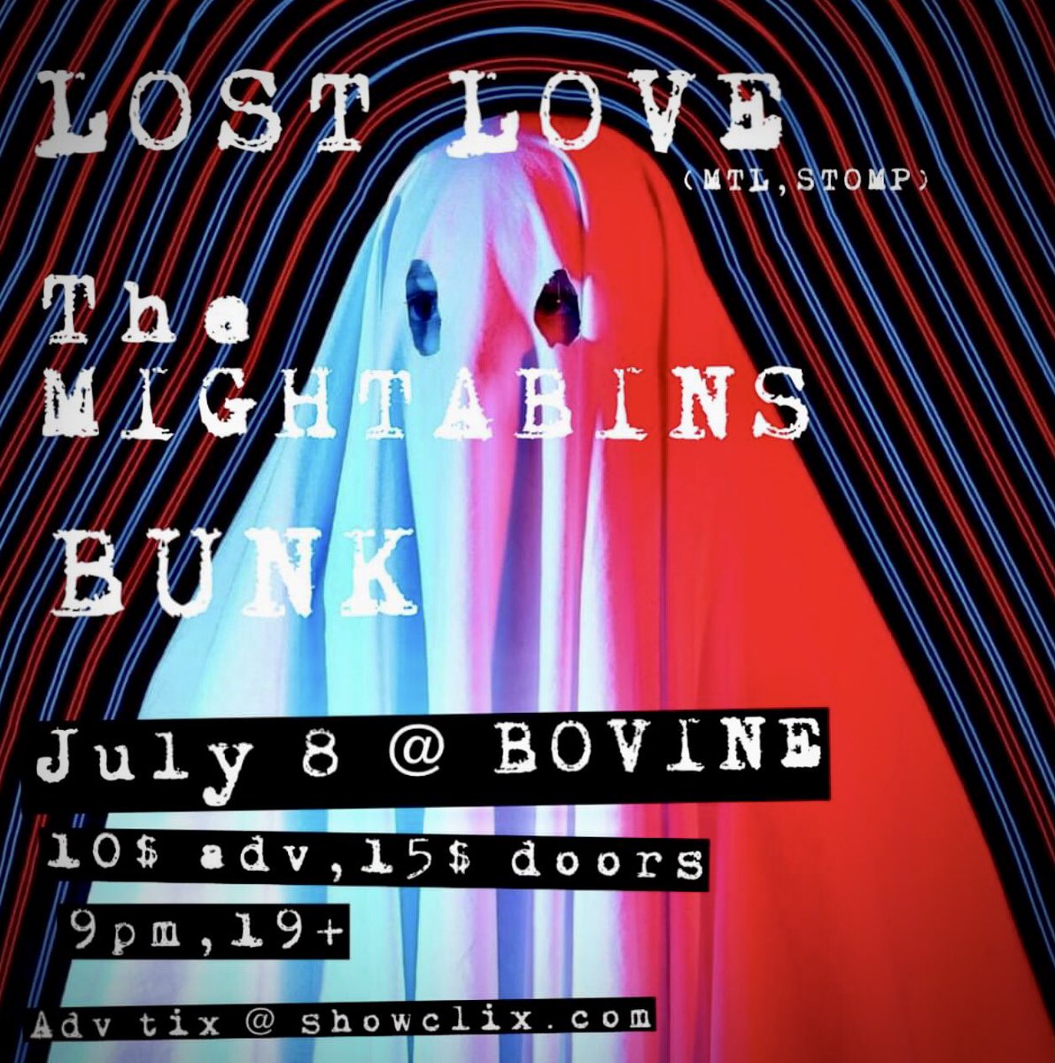 Tonight we get down with Bunk &amp; <a href="/LostLoveMtl/">Lost Love</a> at the #bovine! #yyzmusic