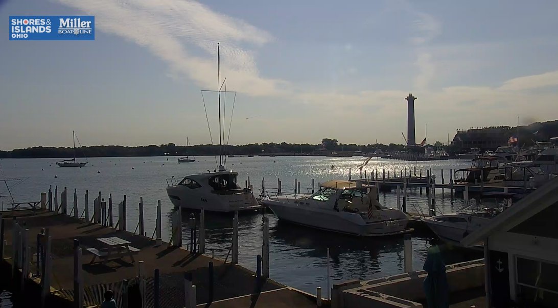 Blue skies, sparkling silhouettes &amp; something exciting on the horizon. Check our our LIVE <a href="/PUT_IN_BAY/">Put-in-Bay, Ohio</a> harbor cam, available 24/7. ow.ly/6SRr50JRtHw #ohwx #wx #millerferry