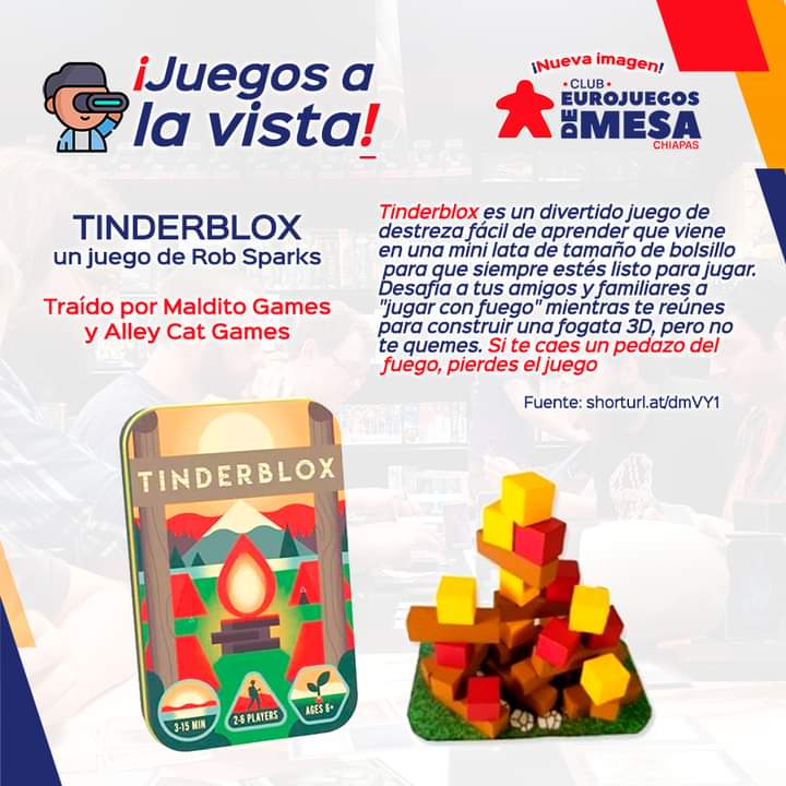 DeEurojuego's tweet photo. #NotasEurojugador: Tinderblox, un juego "pocket" para llevarlo a donde quieras.
Apila los troncos y cubos de fuego para construir un fuego de campamento lo más alto y caliente posible. Pero ten cuidado: ¡si se cae, podrías quemarte los dedos!

Fuente: https://t.co/xsKH5akKVk https://t.co/SAuE9pAIYZ