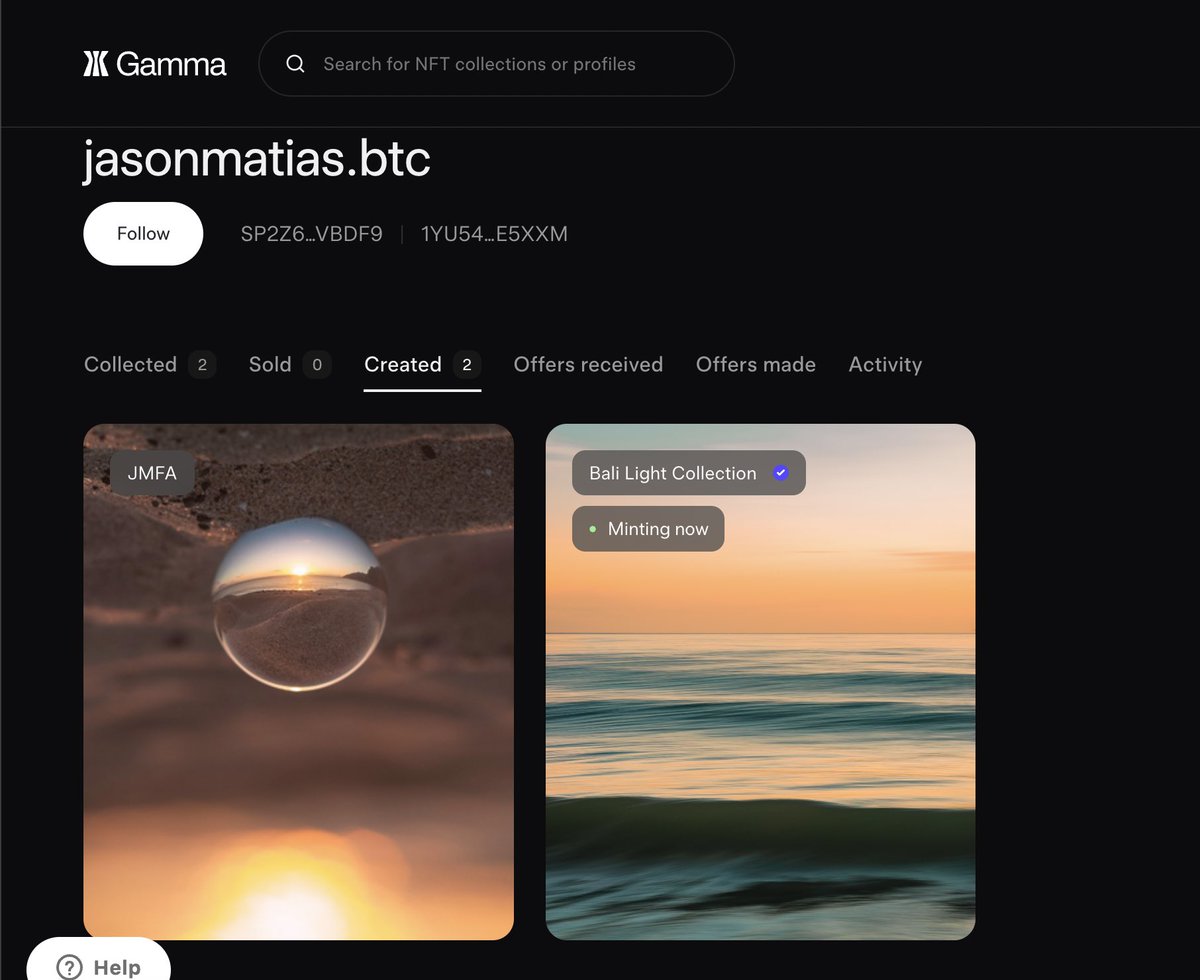 realjasonmatias's tweet photo. An auction and a 125-pcs mint is live on @trygamma for #photographyweek!
#NFTCommunity #nftphotography #STX $BTC - secured #NFT https://t.co/NpO2R58aa1