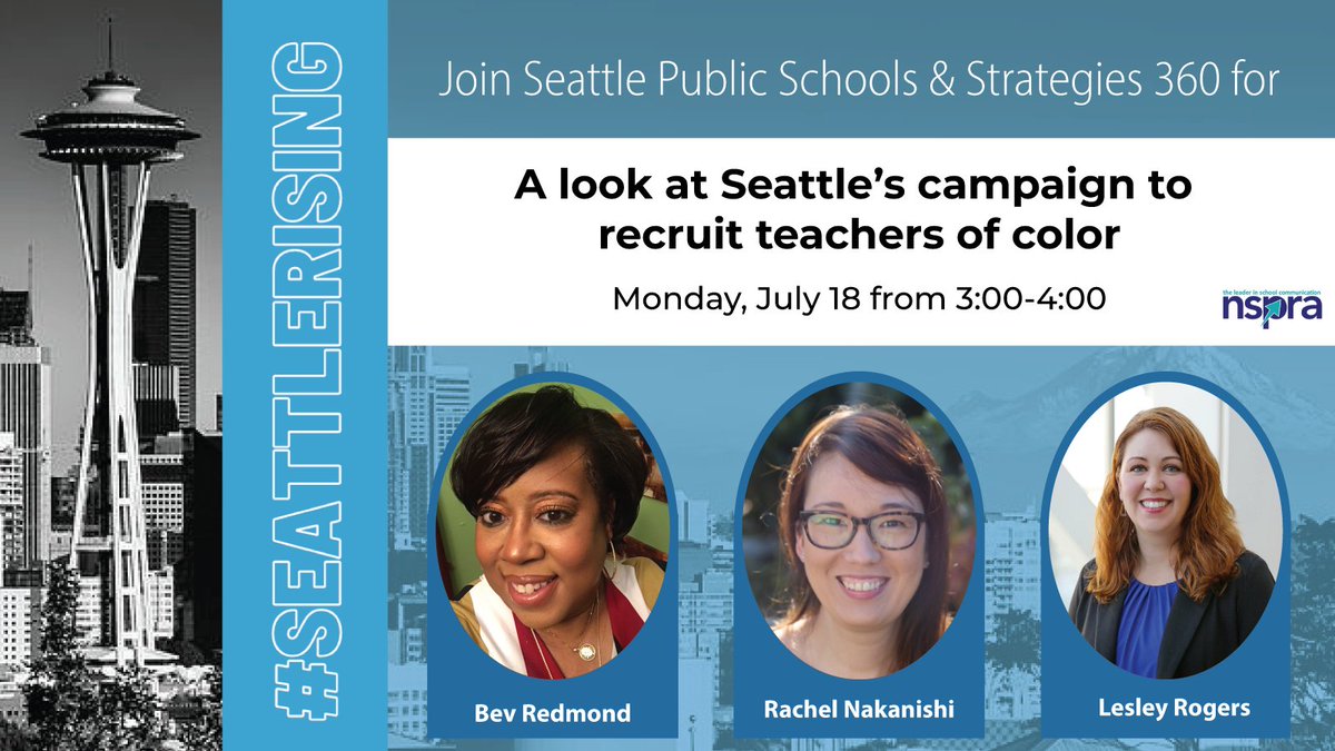 S360EdTeam's tweet photo. The #NSPRA2022 #RoadtoNSPRA is on! Looking forward to seeing everyone. Hope you can join our presentation with @Bev1994 on Monday at 3 p.m. We will be talking about our partnership to recruit more educators of color in Seattle. #SchoolPR #SeattleRising https://t.co/hGXnxBZFFK