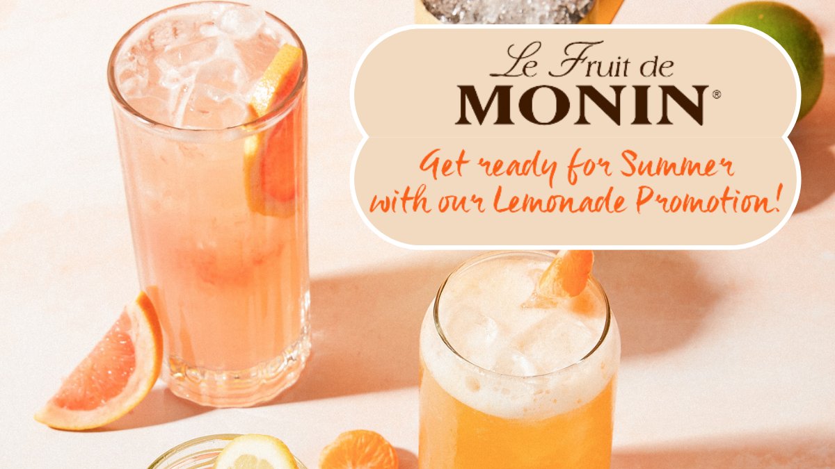 Feeling fruity? Check out our latest amazing deal from <a href="/monin_uk/">MONIN UK</a> 🍋
Buy 2 #Monin Cloudy Lemonade cases and any Le Fruit De Monin Citrus Puree case to receive a FREE Monin Glass Pitcher to beautifully present your tasty drinks. Head over to the #DiscountCream blog for more info!