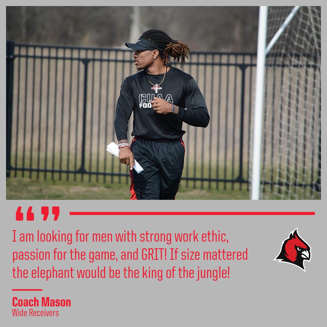 CUAA_Football's tweet image. What are we looking for in wide receivers in the recruiting class of '23? 

⬇️⬇️⬇️

See what coach @CoachHermDawg is looking for and give him a follow on twitter!