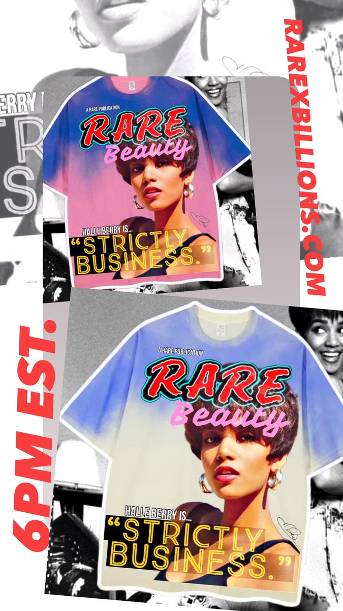 BILLIONS_TV's tweet photo. RARE🚨RELEASE🚨FRIDAY
Today in the #RAREWorld we honor the beautiful Halle Berry.
“RARE HALLE BERRY TEE”
AVAILABLE ONLINE FOR PRE-ORDER 7.8.22 | 6PM EST. UNTIL 7.9.22 | 6PM EST.
⛓https://t.co/cTCuskkPF0
#halleberry #strictlybusiness #warnerbros #1991 #ripandreharrell https://t.co/azoolNM4SG