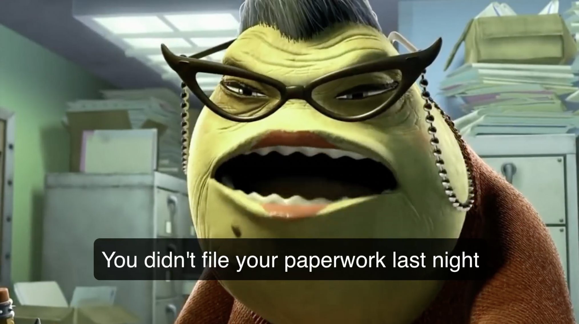 Paperwork Monster Monsters University Roz Roz, My Tender, Oozing Blossom, You're Looking