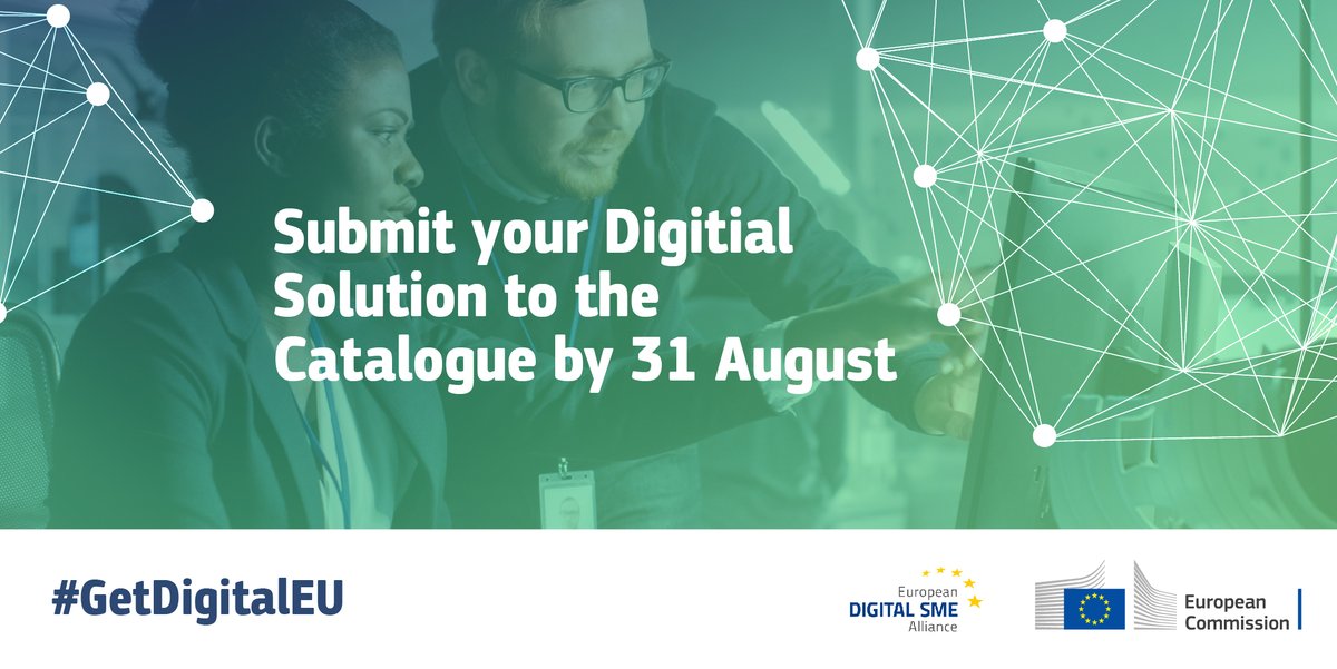 EU_Growth's tweet photo. Does your company provide an innovative, green and resilient solution?💡 Get featured in a catalogue of leading digital enterprises, open to all 🇪🇺European, 🇺🇦Ukranian, 🇲🇩Moldavan and 🇬🇪Georgian businesses!
See more & apply by 31 August⤵️
https://t.co/sNVAs0CzuD
#GetDigitalEU https://t.co/wxYrV4bJFN