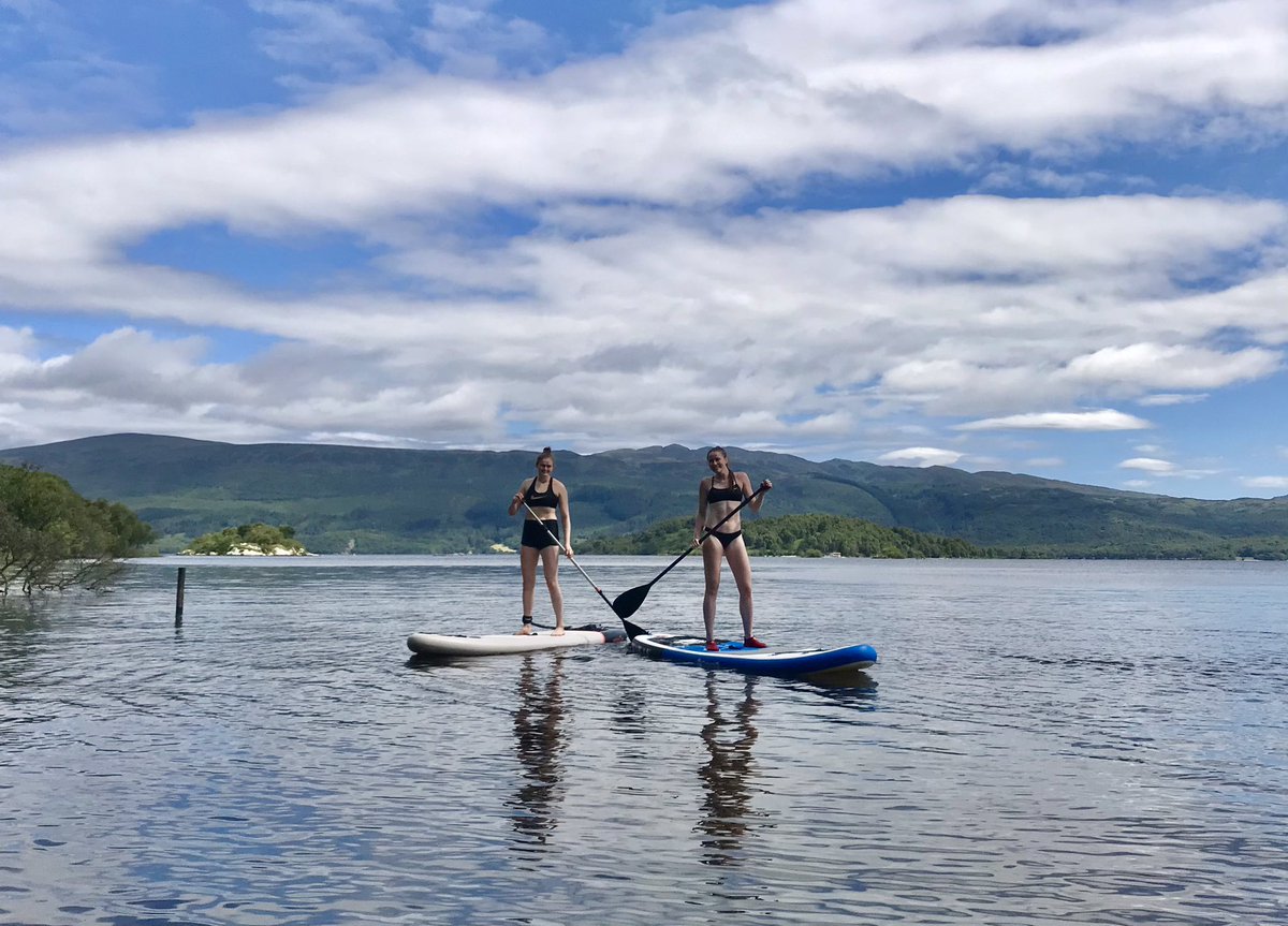 Rest days paddleboarding with your teammates at Loch Lomond🥰💙🏴󠁧󠁢󠁳󠁣󠁴󠁿 <a href="/ScotThistles/">Scottish Thistles</a>