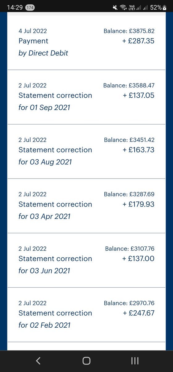 JdmediaTv's tweet photo. @AbbyGreatRex @BulbUK Mine has gone from 200 in debit to 3grand in credit overnight... think there is something seriously wrong happening with bulbs billing systems just now. Wonder if @ofgem are aware of the IT issues they are having https://t.co/mxJBXMth25