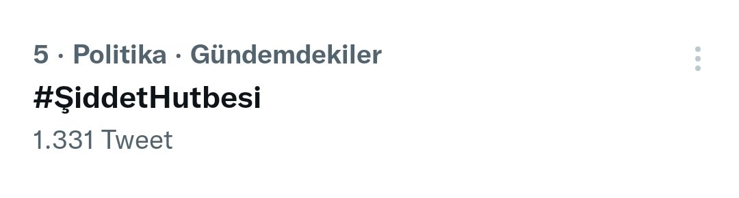 Gündeme 5.sıradan girildi. Arife günü #ŞiddetHutbesi vermek, doktorlara bayramı göstermeyin demek ki ?