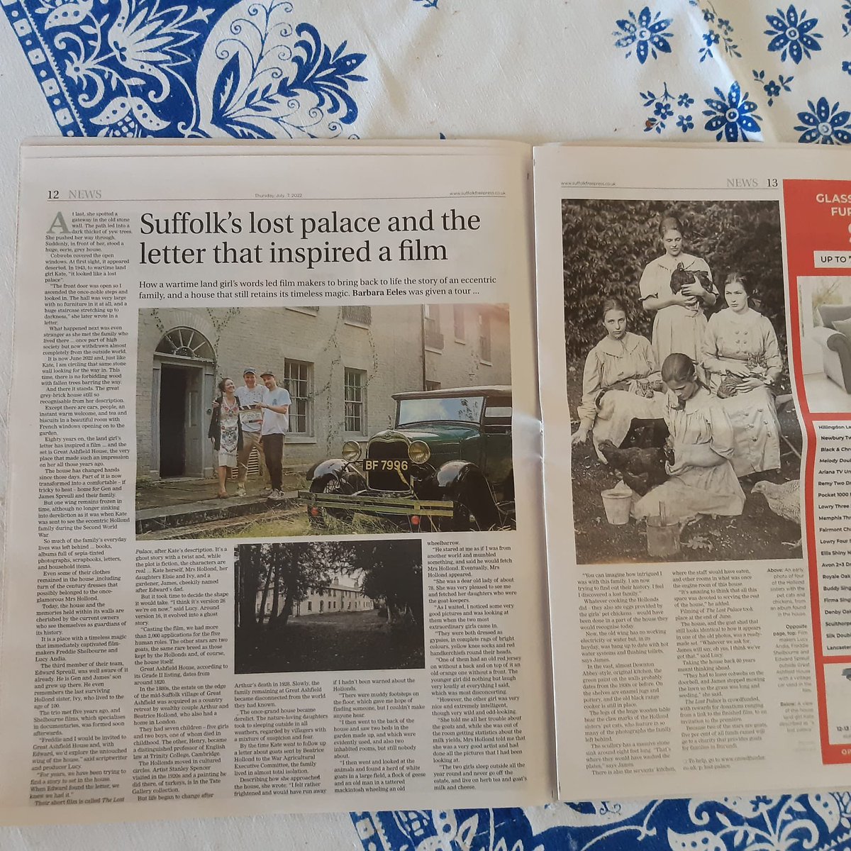 Wonderful article in the <a href="/SFPSudbury/">Suffolk Free Press</a> about The Lost Palace and the history that inspired it! Find out more at crowdfunder.co.uk/p/lost-palace
#shortfilm #filmmaking #suffolk #news #filmnews #film