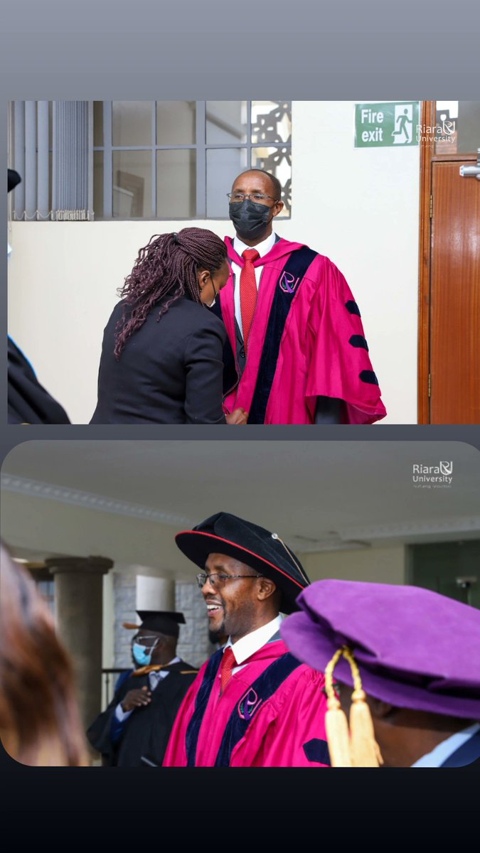 RiaraUniversity's tweet photo. A proud Vice Chancellor! Shoutout to our very own @RobertGateru 

#BeyondTenacity #RUClassof2022 #RUat10 https://t.co/NecJbfLwfK