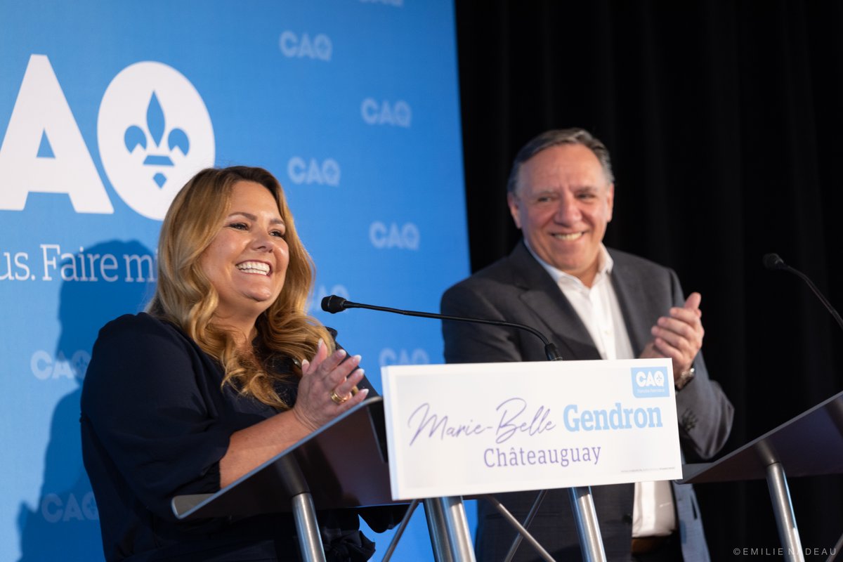 Je suis très heureuse d'accueillir Marie-Belle Gendron comme candidate de la Coalition Avenir Québec dans le comté de Châteauguay.💙
Marie-Belle sera une très belle continuité pour le comté. Étant elle-même citoyenne de Châteauguay, elle saura défendre vos intérêts à Québec.
