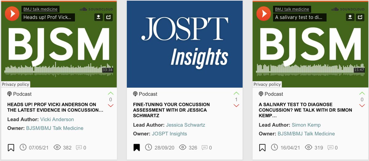 PerfSportHacks's tweet photo. CONCUSSION | Your Top Views!!🙌
👏The Latest Evidence in Concussion Management for the Young @BJSM_BMJ #VickiAnderson
👏Fine Tuning Your Concussion Assessment @DPT2Go @JOSPT
👏A Salivary Test to Diagnose Concussion? @drsimonkemp @BJSM_BMJ
https://t.co/5U37jiOSt7 https://t.co/SDH967pd34